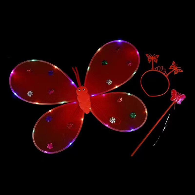 Butterfly Fairy Wings Magic Wand pannbandskostymset