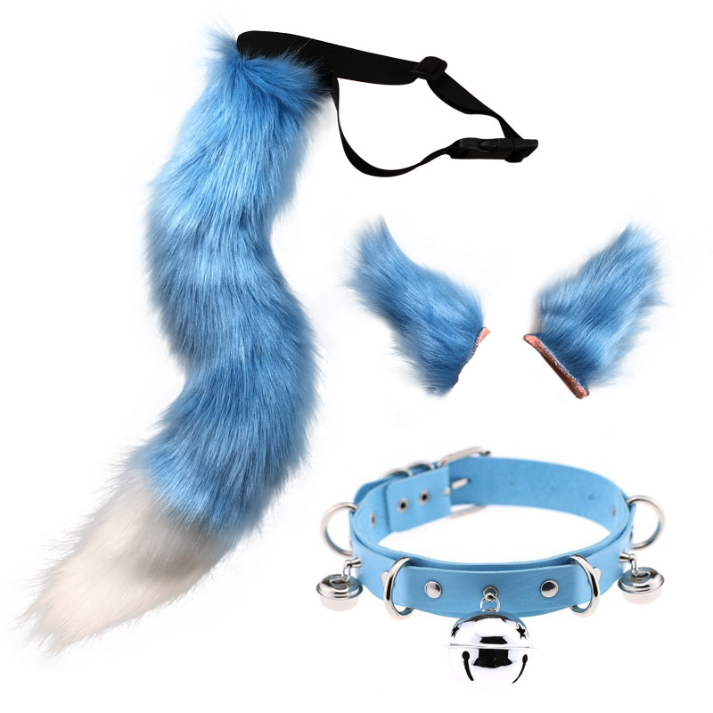 Kattöron och Wolf Fox Animal Tail Cosplay Costume