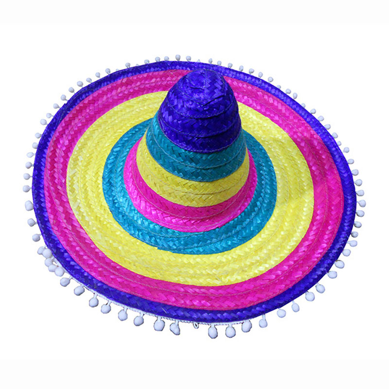 Sombrero mexikansk stråhatt av papper med bred brätt