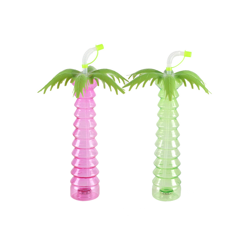 Färg transparent kokosnötflaska