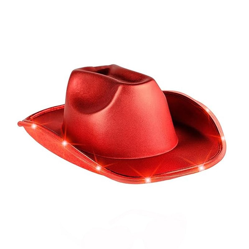 Färgglad LED -cowboyhatt