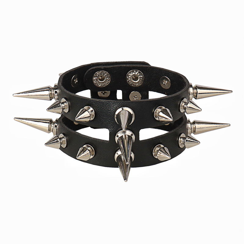 Cuspidal Studded Rivet Chain Punk Rock Armband