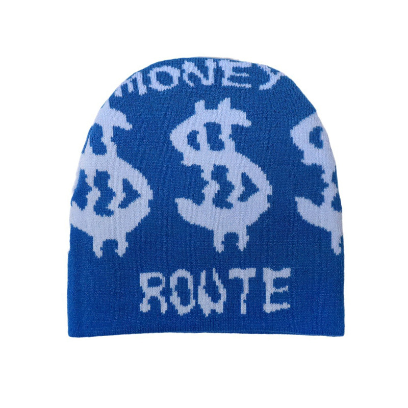 Dollar mönster jacquard vinterhatt