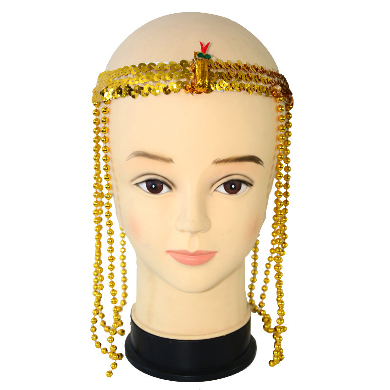 Egyptisk Cleopatra-dräkt med pärlor för orm