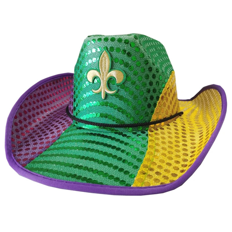 Festival Cap paljett cowboyhatt för karneval