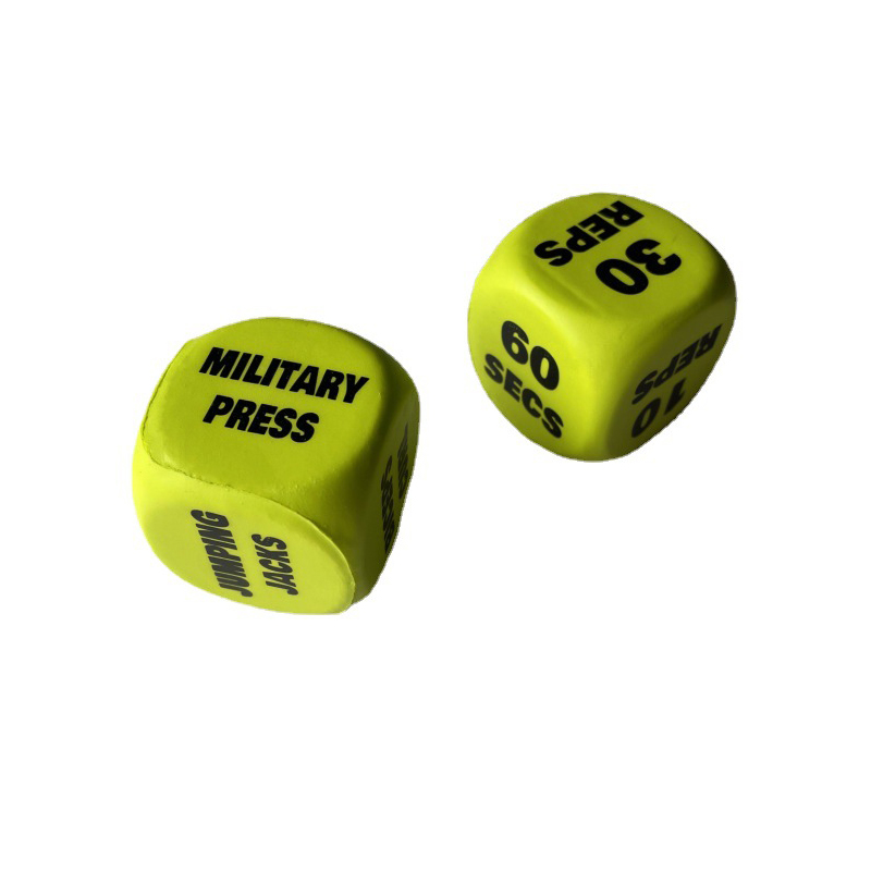 Fitnessövning tärningar