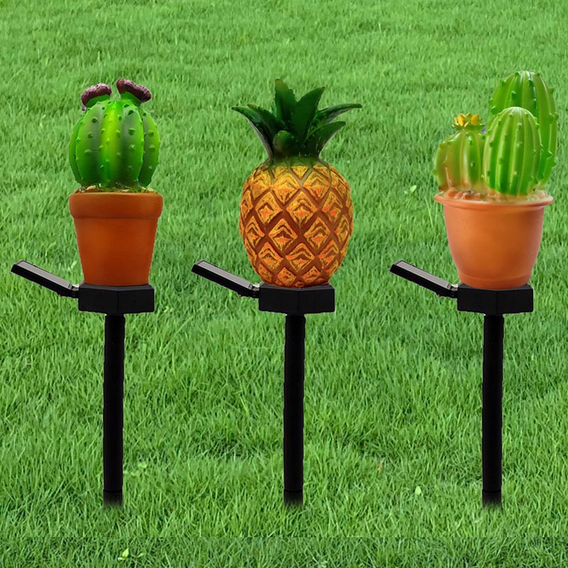 Trädgård led frukt ananas kaktus stav ljus