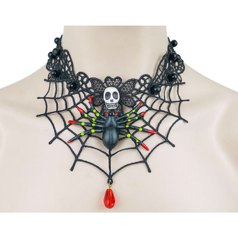 Gotiska chokers kristall spetshalschoker