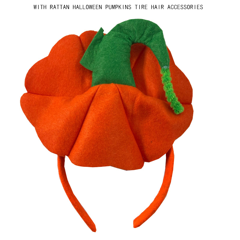 Green Leaf Pumpa Hair Hoops Orange Pumpa Pannband