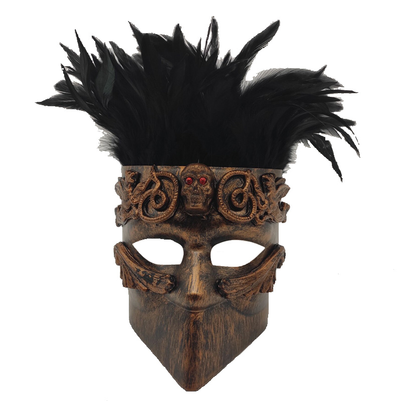 Halloween fjädermask