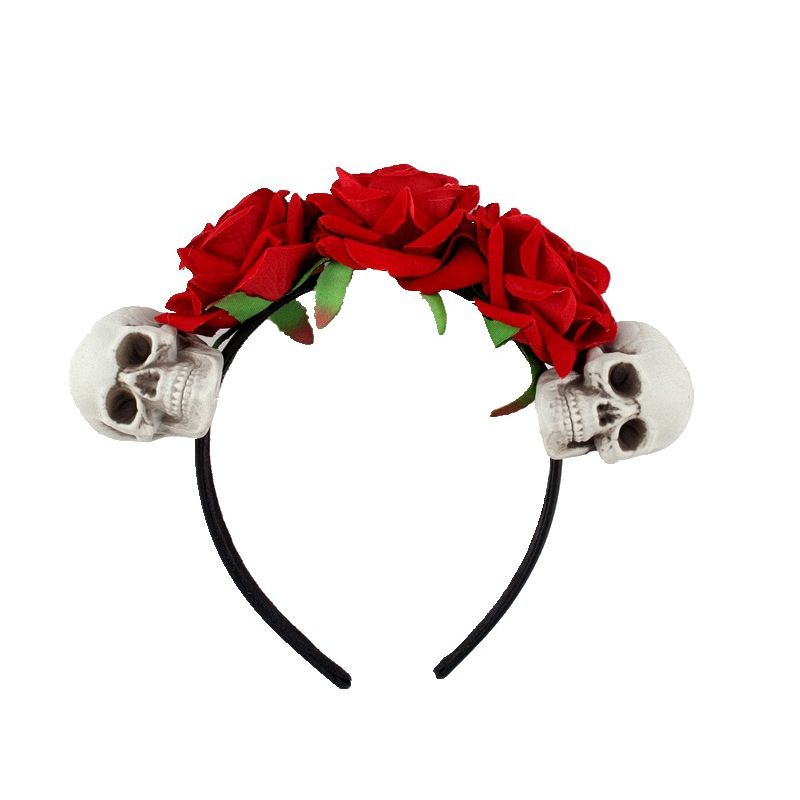 Halloween blommor med Skull Party Accessoarer Pannband