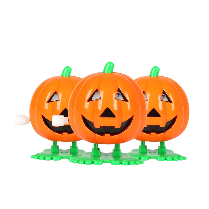 Halloween Pumpkin Wind-Up Leksaker Party Favors Novelty Toys Jump