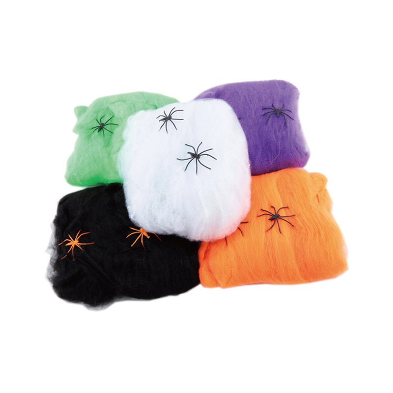 Halloween spindel bomull spindel webbdekoration