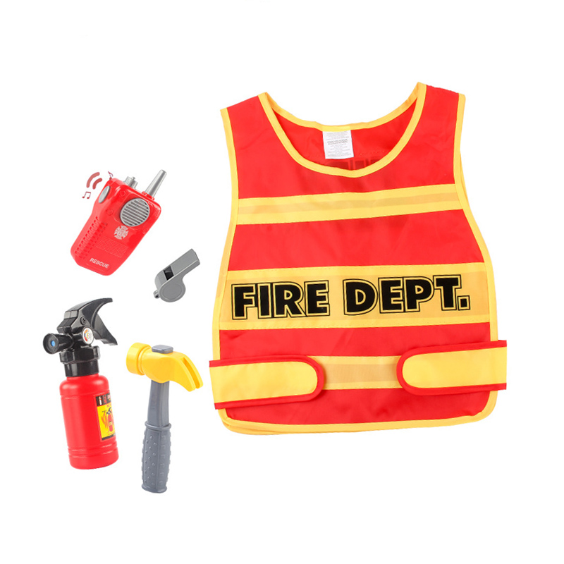 Barn Vest Tool Fire Fighter Party Set