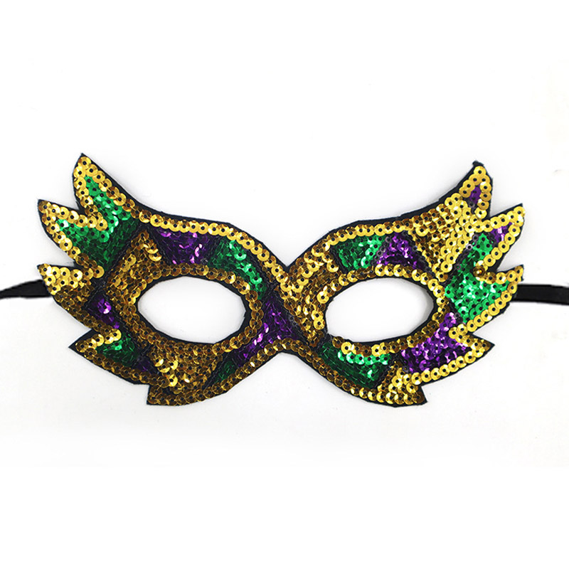 mardi gras carnival jester paljettmask
