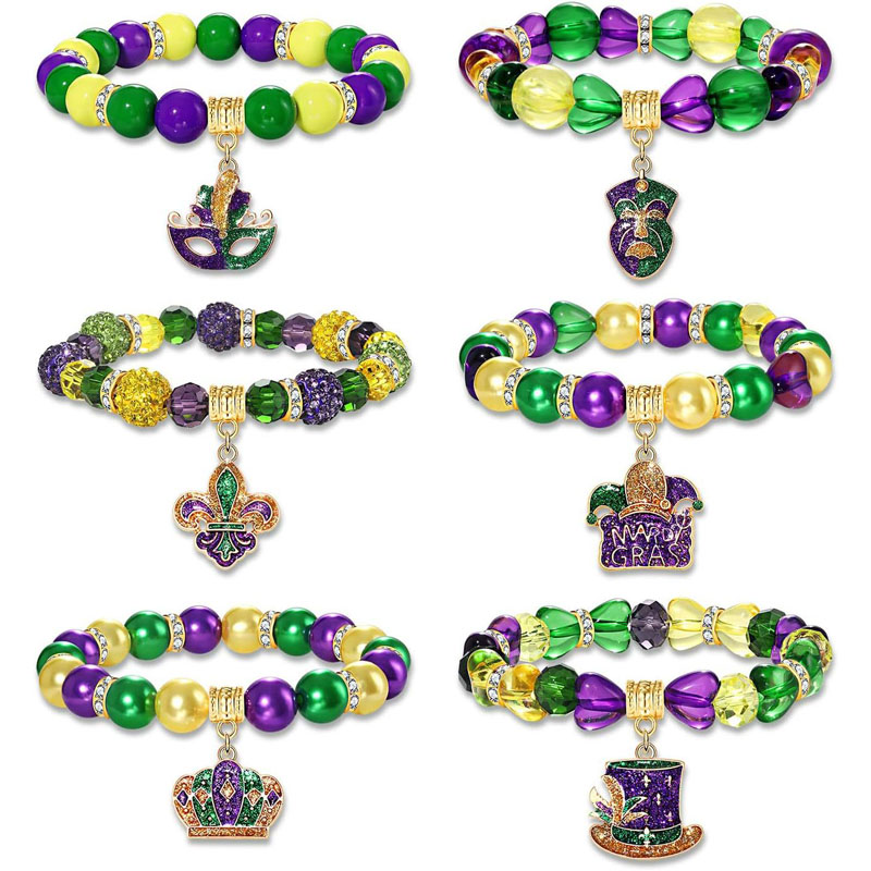 Mardi Gras Purple Armbands Gifts Party Accessories