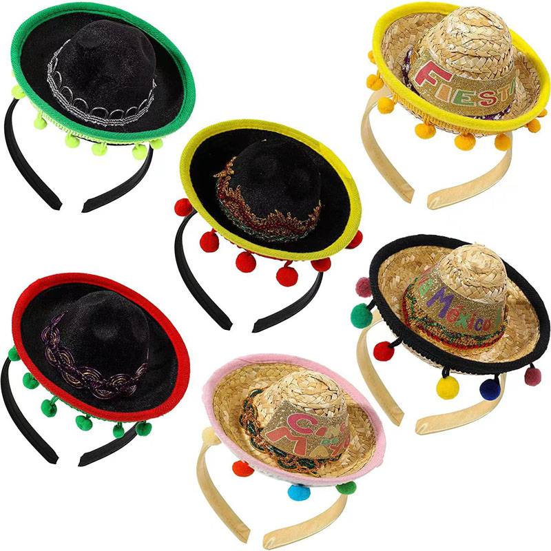 Mexikansk sombrero pet hatt flaska dekoration hatt