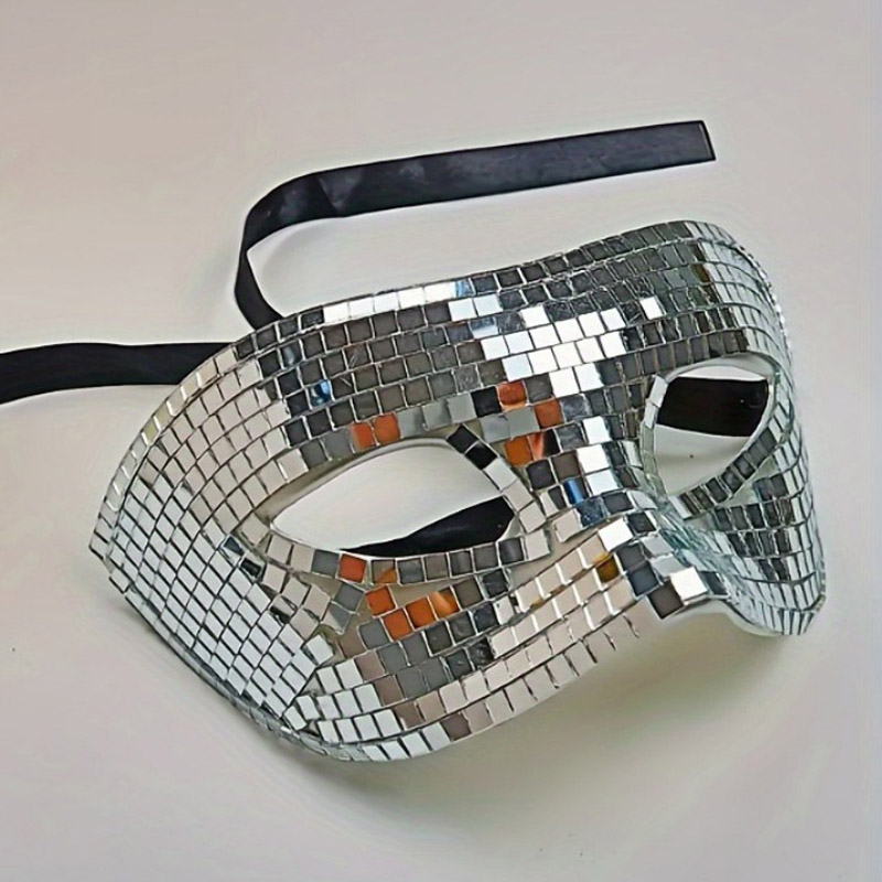 Spegelglas Disco Ball Glitter Party Mask