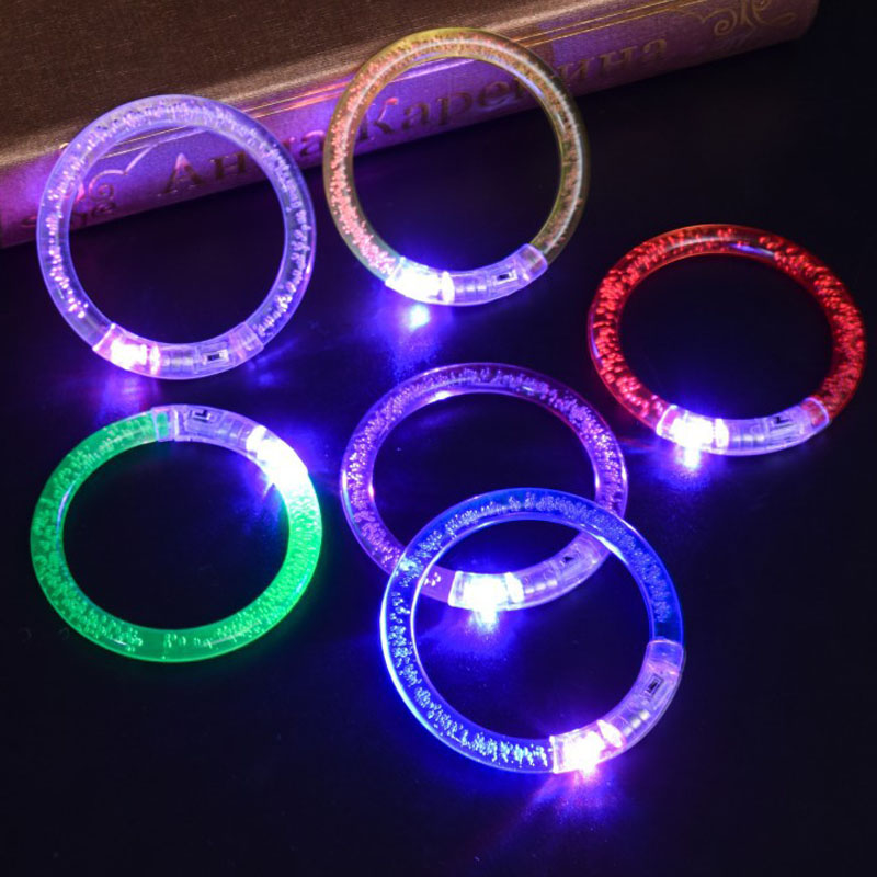 Party Bar Jullysande armband lysande leksaker LED Blinkande Armband Light Up Akrylarmband för barn