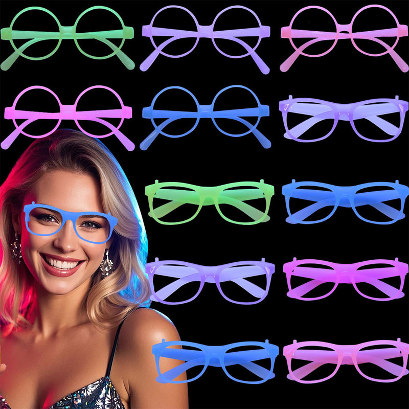 Fest rolig nattljus glödande färgskiftande glasögon