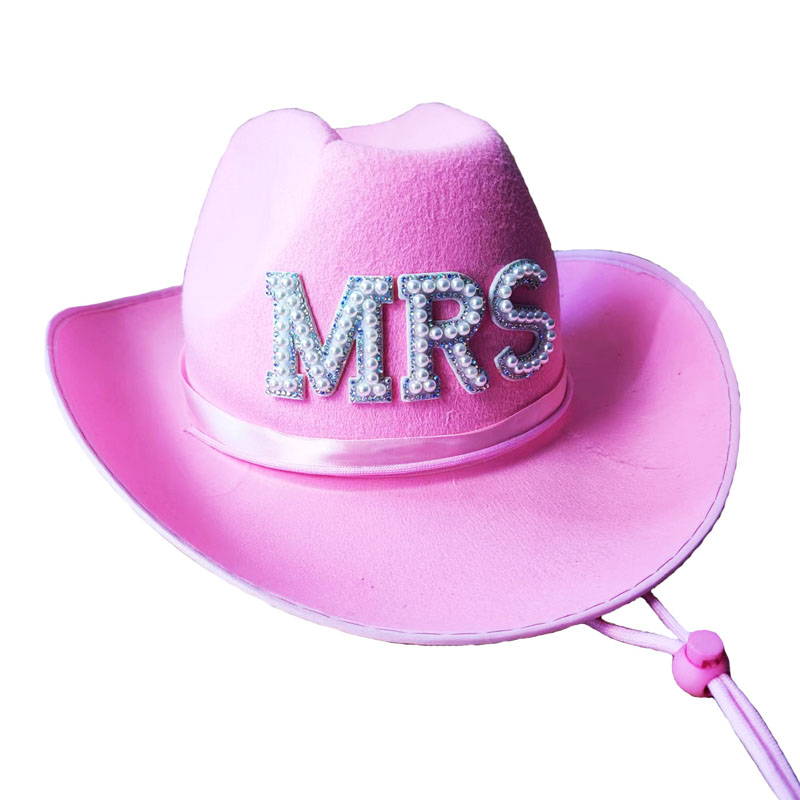 Rosa svart cowboyhatt