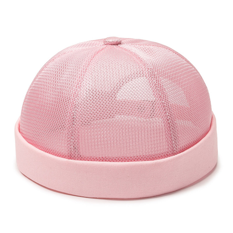 Rosa Blank Mesh Brättelös skalle baseballkeps