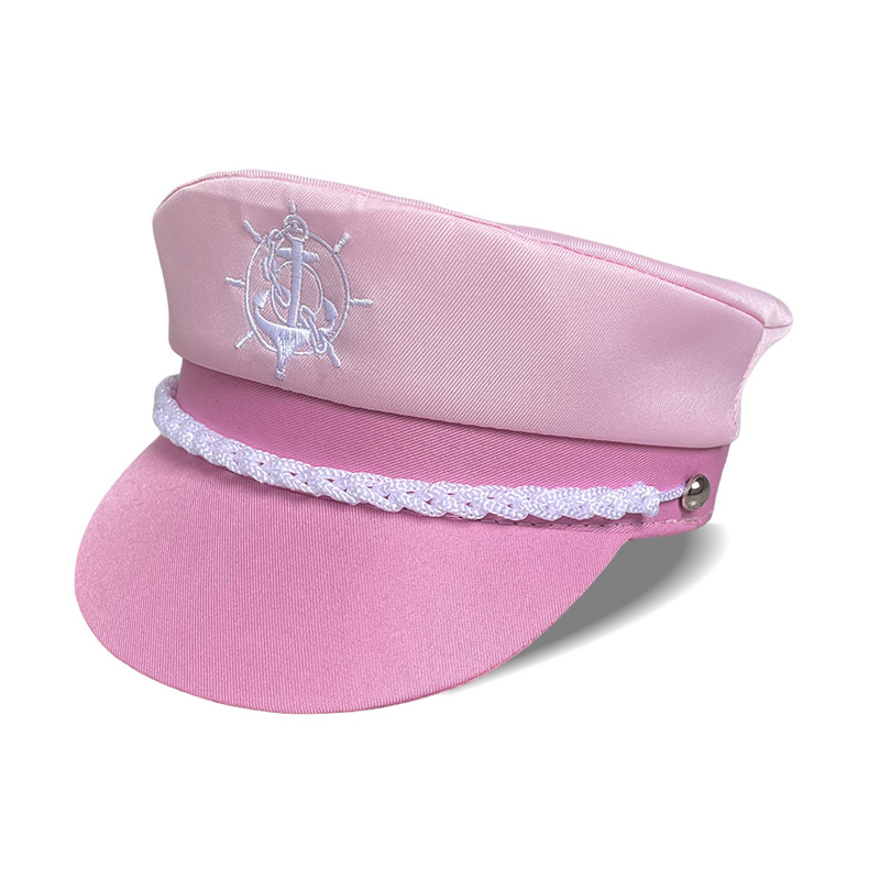 Rosa snygga båtkaptenhatt