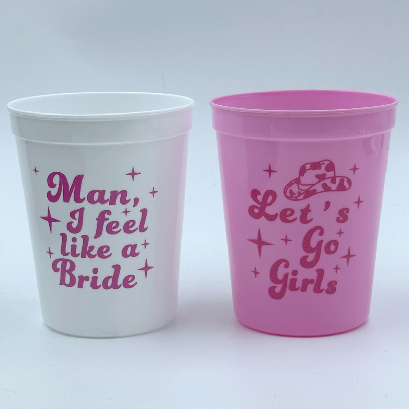 Plast Cowgirl Bridal Shower 70-talstema Retro Bachelorette Party Cup