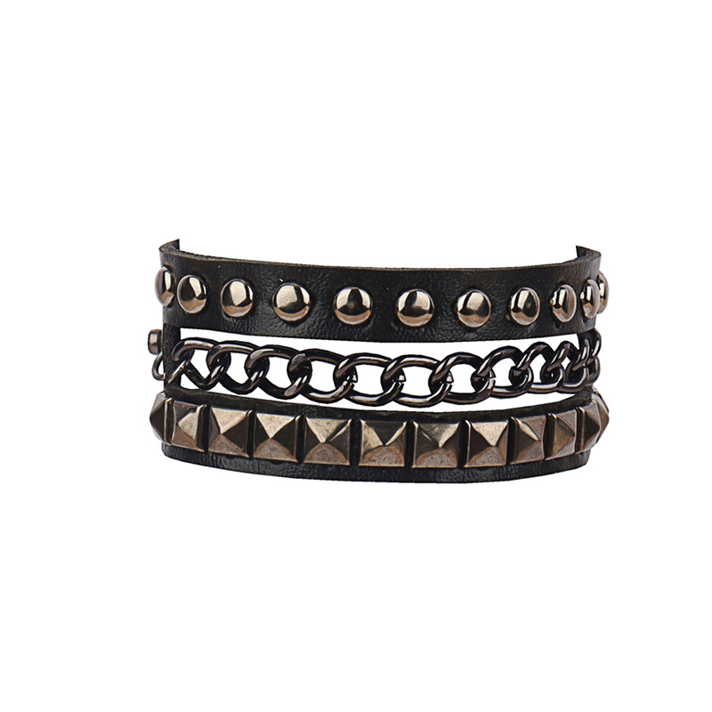 Pu läderbockade armband