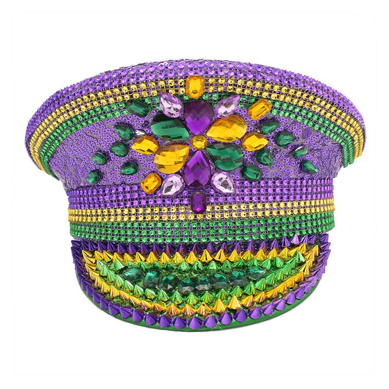Paljett Rhinestones Carnival Festival Bachelorette party Hatt