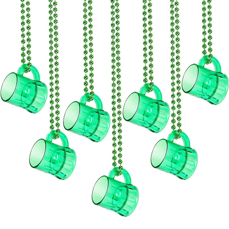 St. Patrick Day Glasses Bead Halsband