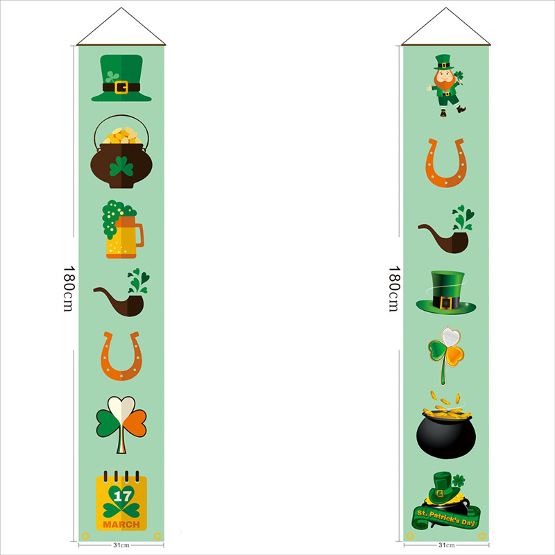 St. Patrick's Day Banner hänger på bakgrunden