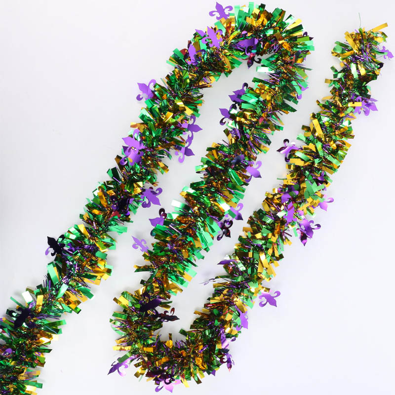 Tinsel Garland Decoration för Mardi Gras