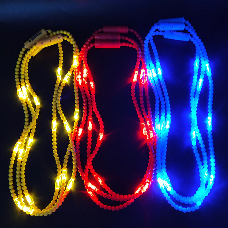 Carnival Led flash halsband färgglada pärlor kedja